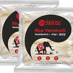 Saikou Rice Vermicelli Noodles - Naturally Gluten Free | Made with 100% Rice | 1 kg (500 gm x 2)-image-44