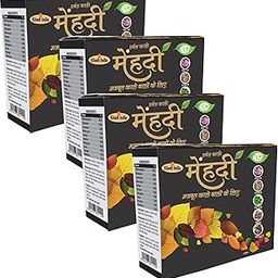 Meghdoot Herbal Kali Mehandi or Henna for Natural Black Hair, Khadi Kali Mehandi/Henna, Herbal Kali Mehndi For Longlasting Natural Hair Colour, 60grm Each (Pack of 4)-image-5