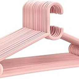 Happy Cove Eco - Friendly Sturdy Cloth Hanger for Wardrobe and Cupboard Rice Husk & Bamboo Fiber Sustainable Durable | Saree Hanger | Cloth Hanger l Dress Hangers | Set of 24 | Chroma Pink-32