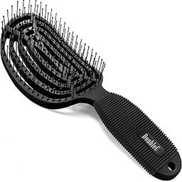 NuWay 4HAIR® U.S. Patented Detangler Hair Brush for Men & Women - Iron Black | Hair Comb for Scalp Care - Fast Dry Venting Scheme - Special Formulated Bristles | DoubleC® Detangling Hair Brush-35