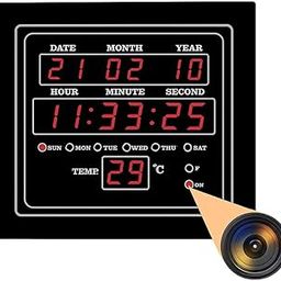 FREDI HD PLUS Smart Digital Clock with 1080p HD Video Recording | Built-in 32GB Storage | WiFi App Access on Mobile & PC | Loop Recording | LED Time, Date & Temperature Display | 24x7 Operation-7