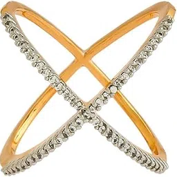 kushal's Fashion Jewellery White Rodium Gold Plated Casual Zircon Finger Ring-picture-36