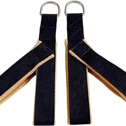SAZ DEKOR 2Pcs Pilates Straps D Ring Core Flexible Fitness Straps for Women Adults Gym Khaki-picture-3