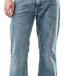 snitch Men Casual Jeans | Flared Fit with Raw Hem & Light Fading | 100% Cotton Stone-Washed Denim for Vintage Style & All-Season Comfort-picture-22