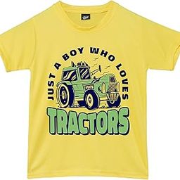 RISH Tshirt for Boys and Kids | Super Soft Quick Dry Fit Fabric Tractors Printed Casuals-image-9
