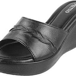 Women Synthetic Leather Wedge Heel Fashion Sandal-image-24