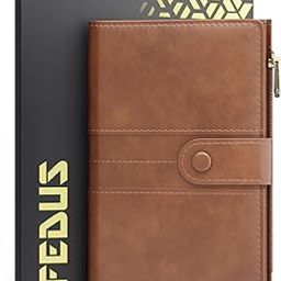 FEDUS Premium Passport Holder for Men, Passport Holder for Women Passport Cover Case Wallet with Card Holder, RFID Protected Travel Accessories Organiser, Brown, Faux Leather-image-73