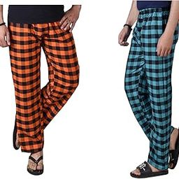 Comfortable and Stylish Cotton Check Pyjama for Men - Stay Cozy All Day Night! Pack of 2, (Free Size, Multicolor LDS11475)-image-21