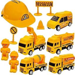FunBlast Construction Toys for Kids - Little Engineer Construction Team Toys for Kids, Mini Pull Back Truck Toys, Play Figure and Safety Helmet, Pretend Play Toys, Role Play Toys for Kids-picture-13