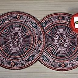 Tsukuyomi Set of 2 Tropical Flamingo Round Placemats, 32 cm, Polyester Table Mats for Dining,Bed Side/Centre Table (P.M Star)-image-97