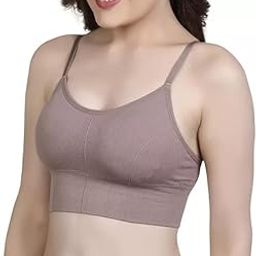 Women Sports Bra Seamless Bra for Sassy Women Lightly Padded Cup with Full Coverage and Removable Pads Free Size(28 to 34)-image-94