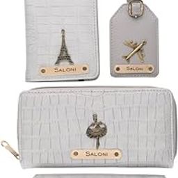 Personalized Name & Charm Self-Textured Leather Wallet Womens Combo Giftset (BabyGrey)| Birthday Anniversary Wedding Gifts for Mother Mom Sister Friend-image-75