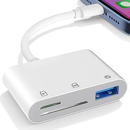 SD Card Reader for iPhone iPad, USB Camera Adapter Plug Digital Trail Camera SD Card Viewer with Dual Slot for MicroSD/SD, Memory Card Adapter for Photography No App Required-20