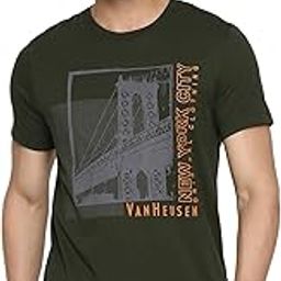 Men Athleisure Regular Fit T-Shirt - Cotton Rich - Crew Neck, Short Sleeve, Chest Print-picture-12