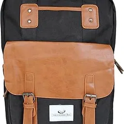 tied ribbons 25 Litres Vintage Backpack Leather Canvas Bag For Mens And Boys (Multicolor)-picture-29