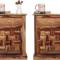 Royal Finish Nivora Solid Wood Bedside Table with Natural Colour Finish - Ready to Use,Sheesham Wood Construction,12-Month Warranty (Double Bedside)-picture-19