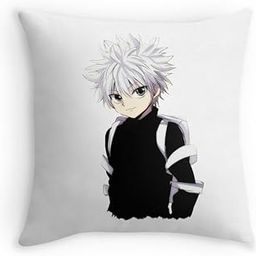 CRAFT MANIACS Hunter X Hunter 16 * 16 Pillow with Filler Inside for Manga Anime Lovers (Killua in Black)-55