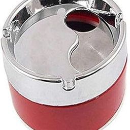 sp Plastic and Stainless Steel Unbreakable Windproof Tabletop ashtray for Home and Office Closed Printing Unbreakable Ashtray, Multicolour - 1 Piece-image-94