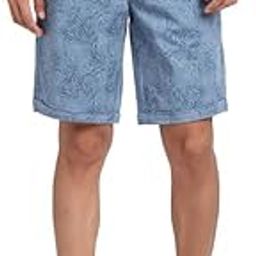 Men Cotton Stretch Print Slim FitCasual Shorts-picture-40