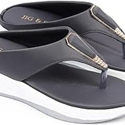 Women & Girls Flip-Flops Slippers Light weight, Soft Footbed, Comfortable & Stylish Wedges Slip On Slipper For Casual Wear & Formal Wear (J_S_110645)-image-18