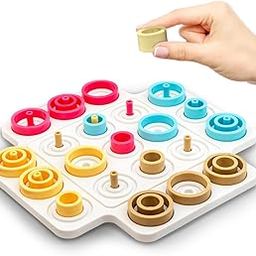 Wembley Trip Trap Board Game for Kids Teens Adults Family Fun Brain Game Mind Strategy Board Game for 2-4 Players Table Top Interactive Toy with Colorful Rings-image-27