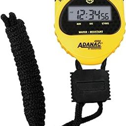ST083009 Adanac 4000 Digital Stopwatch Timer with Extra Large Display and Buttons, Water Resistant - Yellow, 1/Yellow-picture-7