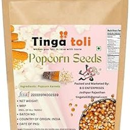 TINGA TOLI Popcorn Kernels 900g |Natural & Non-GMO | High-Fiber Snack | Ideal for Home Popping | Fresh & Crunchy | Healthy Whole Grain-image-94