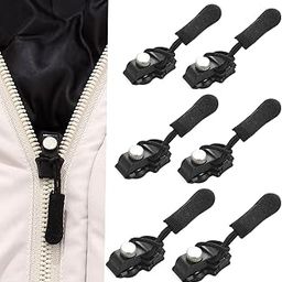 PEIPUS Universal Zipper Repairer,Black Fix Zip Puller,Mini Adjustable Zipper Restorer,Zip Slider Repair Instant Kit,Zipper Repair Replacement Head for Coats, Jacket, Luggage, Zippers Fasteners (3)-image-58