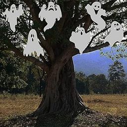 Incrizma Halloween Outdoor Decorations Yard Signs- 6PCS Ghost Lawn Decorations Signs for Garden Yard Scary Halloween Decorations Outside (Style 1)-image-38