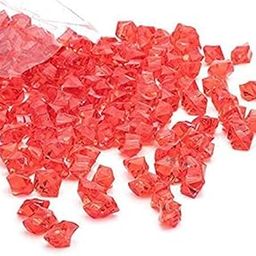 Firstly Traders Pack of 250 Gram Acrylic Diamonds Faux Crystals for Home Decor Vase Fillers(Red)-image-57