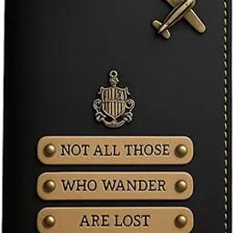 celed Customized Caption Passport Cover | Engraved Passport Holder for Travel with Multi-Slots (Black)-picture-1