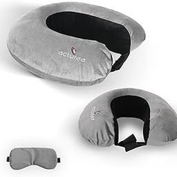 acturaa Premium Travel Neck Pillow | Memory Foam Head Support, Travelling Pillow, Flight Pillow - Grey-49