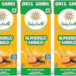 Only Earth Oats Shake | Alphonso Mango | Plant-based | Lactose-free | No Added Preservatives| Cholesterol-free | Guilt-free | With Calcium, Vitamin D, B1, B2 & B12 200 ml (Pack 3)-92