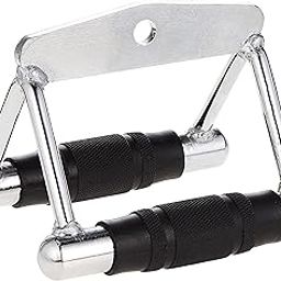 Bird Snapper Steel Cap Barbell Deluxe Double D Handle with Rubber Hand-Grips, Silver-image-53