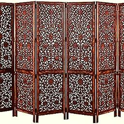 Wooden Room Divider/Partition for Living Room/Office - Wall Separator/Screen - 6 Feet Height (6 Panel)-image-78