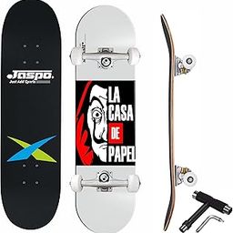 jaspo Heist (31"X 8") Complete Fully Assembled Skateboard, 7 Layer Wooden (Canadian Maple) Concave Skateboard For Boys, Kids, Youth, Adults – Made In India-picture-24