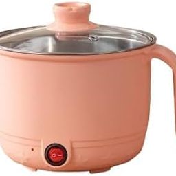 Torzit Multipurpose Electric Cooking Pot 1.5L Mini Hot Pot for Pasta, Egg & Oats Inner Steel Non-Stick Electric Rice Cooker with Lid Multi-Cooker Kettle (Cooking Pot Peach)-image-85