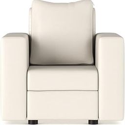 Sekar Lifestyle Couch Series with Fiberfill Pillows Leatherette Sofa Set for Living Room (Beige, One Seater)-image-66