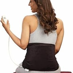 MEDTECH® 2 in 1 Orthopaedic Electric Heating Pad for Back Pain + Period Cramps Relief | LARGE SIZE | Pain Relief Heating Belt with Temperature Controller for Lower Back, Knee, Shoulder, Cramps, and Neck Pain Relief | Velvet Black-32