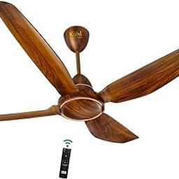 KUHL Brise E4 1320mm Stylish Power Saving BLDC Ceiling Fan with Remote |30 W | 5 Star | Low Noise | IoT- operates via Mobile & Alexa | Reverse Mode |5 Yrs Warranty on Motor | Free Installation |Teak-image-0