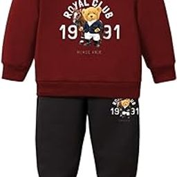 Joggers Park (KGS-82 Kids Tracksuit Fleece Set - Warm and Cozy Full Sleeve Hoodie & Jogger Pants for Boys and Girls | Winter Sportswear Outfit-image-7