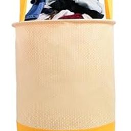 STORE MORE Yellow Bee Hive Print 45 L Laundry Basket for Clothes & Toys With Lid & Side Handles Durable Foldable and Collapsible Laundry storage Bag for Dirty Clothes (Pack of 1)-image-8