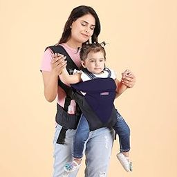 Magic Seat New Born Baby Carrier Bag with 4 Comfortable Carrying Positions for 4 to 24 Months|Max Weight 15Kg|Padded Neck & Shoulder Support Lightweight (Navy Blue)-image-8