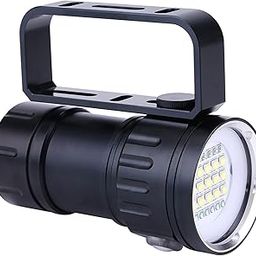 Ubervia Scuba Diving Flashlight, 18000Lm Super Bright Scuba Dive Light IPX8 Waterproof Aluminum Alloy Underwater Torch Light for Under Water Outdoor Camp-image-70