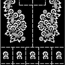 VANVATI Beautiful Full Palm Mehndi Stencil with Flower Trail and Dot Design for Quick Application-image-57