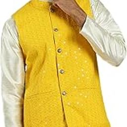 Men's Sequins and Embroidered Waistcoat-image-24