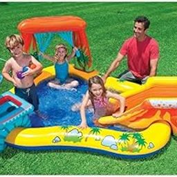 intex inflatable dinosaur play center- Multi color-5