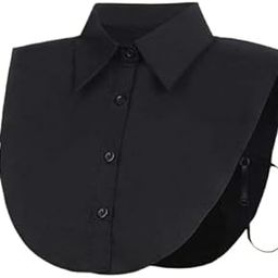 Women’s Detachable Fake Shirt Collar | Classic Cotton Half Blouse Insert with Buttons | Adjustable False Collar for Sweaters, Dresses & Tops – Pack of 1-image-22