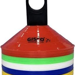 Sports Soccer Mini Disc Cones - Set of 40 Cones | Mini Durable disc Cones with Carry Strap | Mini Space Markers Discs for Football, Baseball, Agility, Field Sports and Kids Footwork Training-13