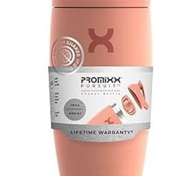 PROMiXX Shaker Bottle - Premium Protein Shaker Cup for Supplement Shakes - Easy Clean, Stainless Steel Cup (550ml/18oz, Coral)-image-56